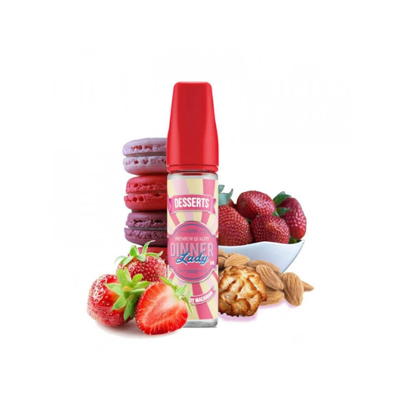 Dinner Lady - Strawberry Macaroon (60 ML) Likit