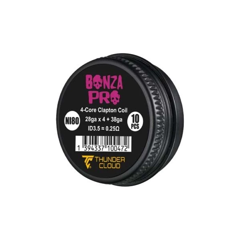 Thunder Cloud Bonza Pro Fused Clapton Ni80 (10 Adet Hazır Tel)